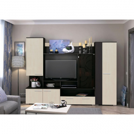 Mobilier living - LIVING SIENA WENGE+MESTEACAN 260X41X194CM