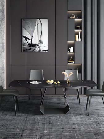 MASA DINING 6252 MARMURA 1600X800X750 NEGRU [2]
