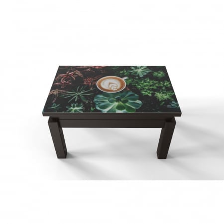 Masuta cafea - MASA TRANSFORMER BUTTERFLY PRINT 7 WENGE