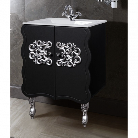 Masca baie + Lavoar Temptation, 66x90x47cm, Negru [1]