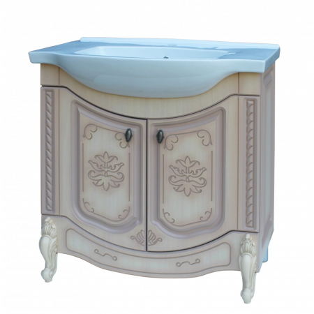Lavoar baie cu masca - Masca baie + Lavoar Venice, 85x90x51cm, Stejar