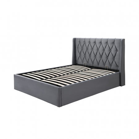 Pat tapitat Prestige 1 180x200 spatiu de depozitare culoare Gri [3]