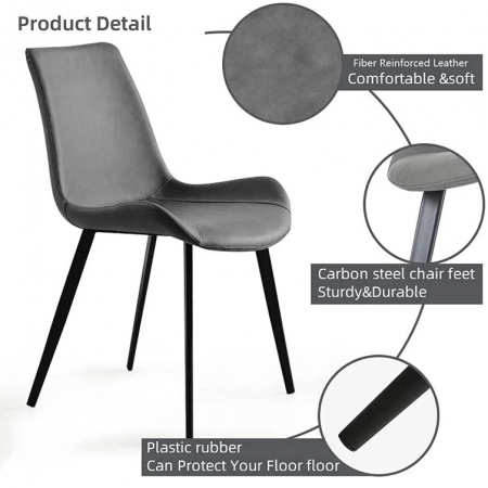 Scaun masa dining piele eco,crem 52*82*45 [3]