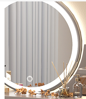 Set AMY 7,  Masă de toaletă 100x40x120  pentru machiaj cu oglindă iluminată LED, Scaun INCLUS. [1]