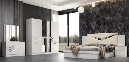 Dormitor complet - Set dormitor alb JC313