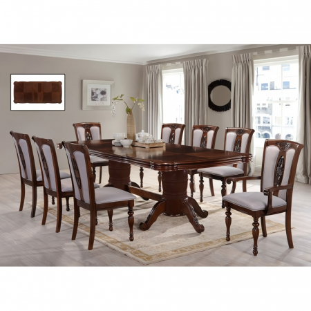 Masa cu scaune living - Set masa 3438C + 6 Scaune AC3438 + 2 Scaune AC3438AC NUC