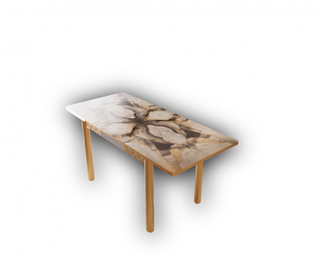 SET MASA 6 SCAUNE LUX CREM DESCHIS [4]