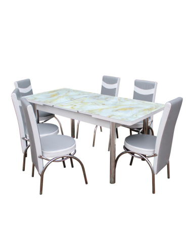 Mobilier living - Set masa cu 6 scaune AYK 4