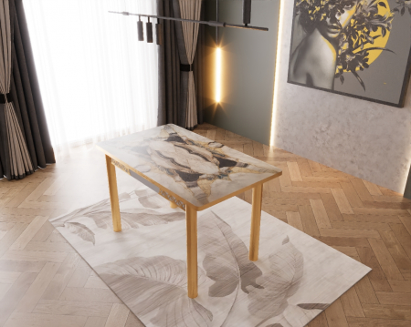 SET MASA EXTENSIBILA 4 SCAUNE LUX CULOARE GRI [4]