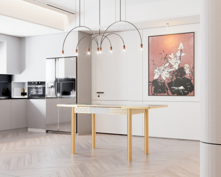 Set masa extensibila cu 6 scaune Lux Culoare Verde [3]