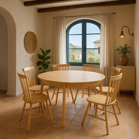 Mobilier living - Set masa Geo + 6 Scaune Fag