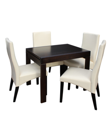 SET MASA KORS + 4 SCAUNE 6012, WENGE-CREM [1]