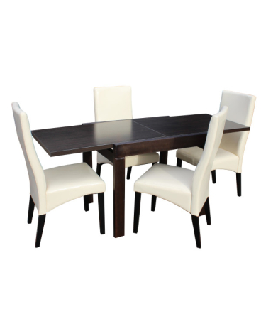 Masa cu scaune living - SET MASA KORS + 4 SCAUNE 6012, WENGE-CREM