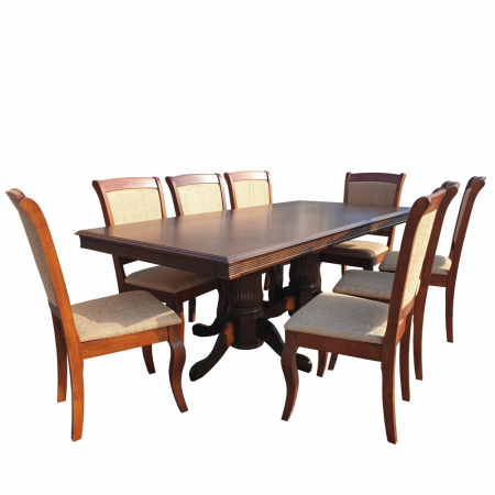Set masa RH 7132 si 8 scaune RH5519 Dirty oak, 160x100x77 cm [1]
