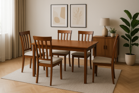Mese bucatarie - Set masa RH7006T + 4 scaune RH108C Dirty Oak 110x70x76 cm