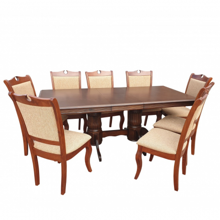 Set masa RH7132 + 8 scaune RH8100,160x100x77 cm, dirty oak [1]