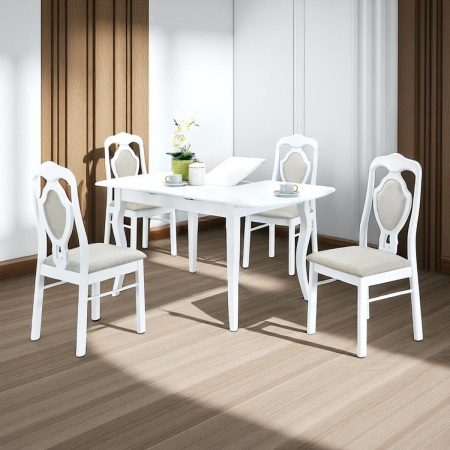 Mese bucatarie - SET MASA RH7211EXT + 4 RH561C WHITE,150x80x76 cm