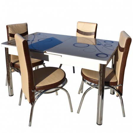 SET MASA STICLA CU 4 SCAUNE TIP 84-4 [0]