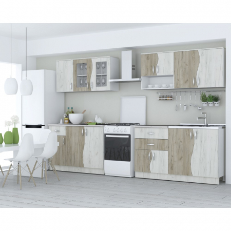 Mobilier bucatarie - Set mobila bucatarie Paula S stejar k001/k002