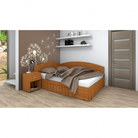 Mobilier dormitor - Set Pat Colt 160 + 1 Noptiera CIRES