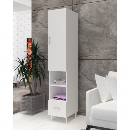 Mobilier baie - Soldat 1U-1S,35x35x180 cm, Alb
