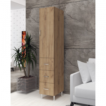 Mobilier baie - Soldat 35 1U/3S, 35x35x180cm, stejar k003