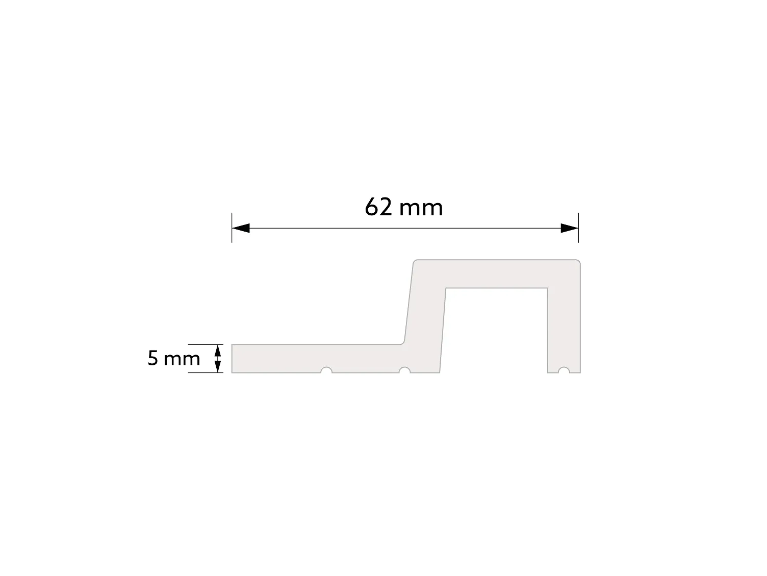Profil închidere decor lemn Largo dreapta [2]