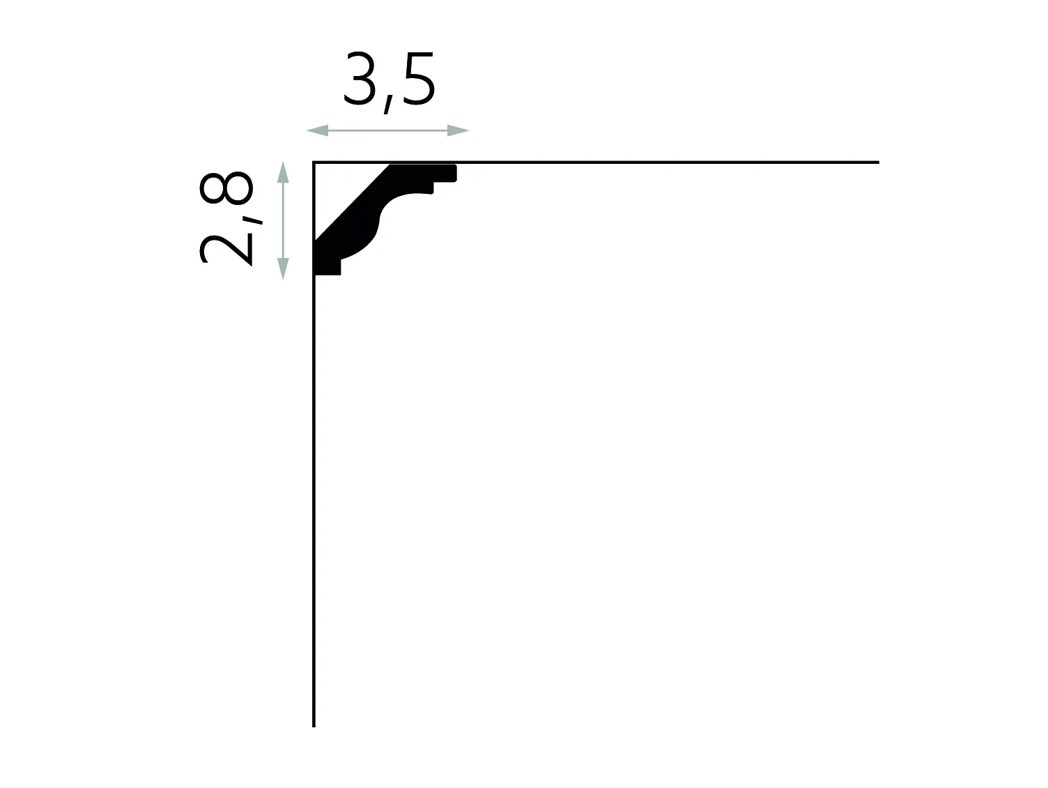 Cornișă flexibilă MDB135F [1]