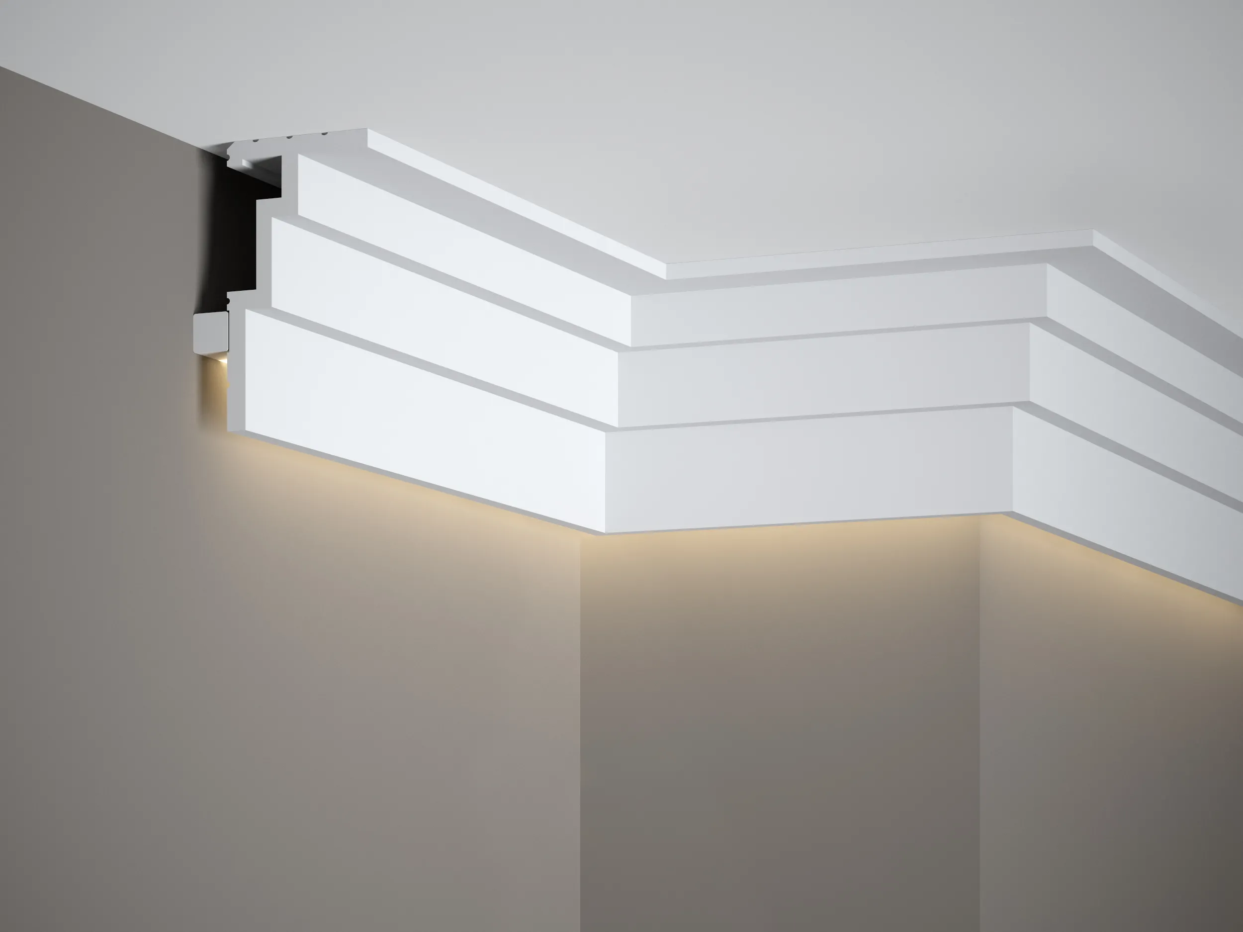 Iluminare indirectă LED - Profil iluminare indirectă QL025