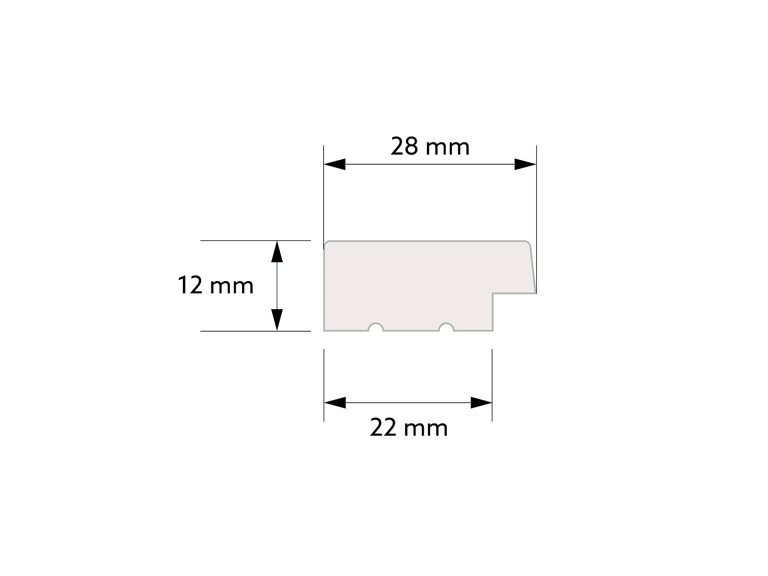 Profil închidere decor lemn Medio stânga [1]