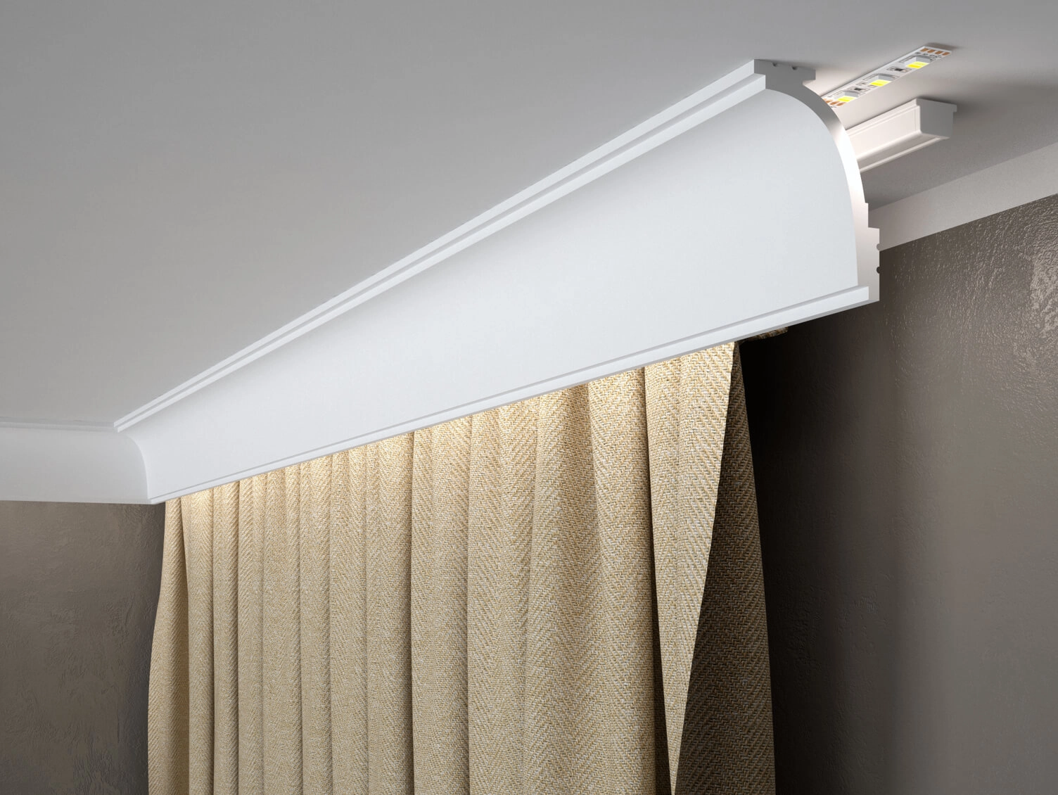 Profile pentru draperii - Profil mascare draperie MD111