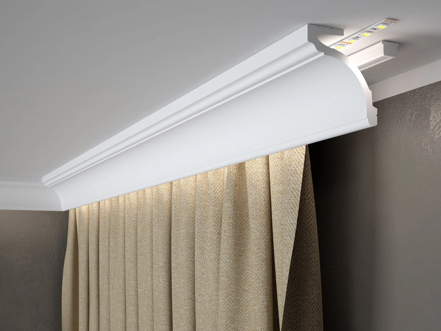 Profile pentru draperii - Profil mascare draperie MD161