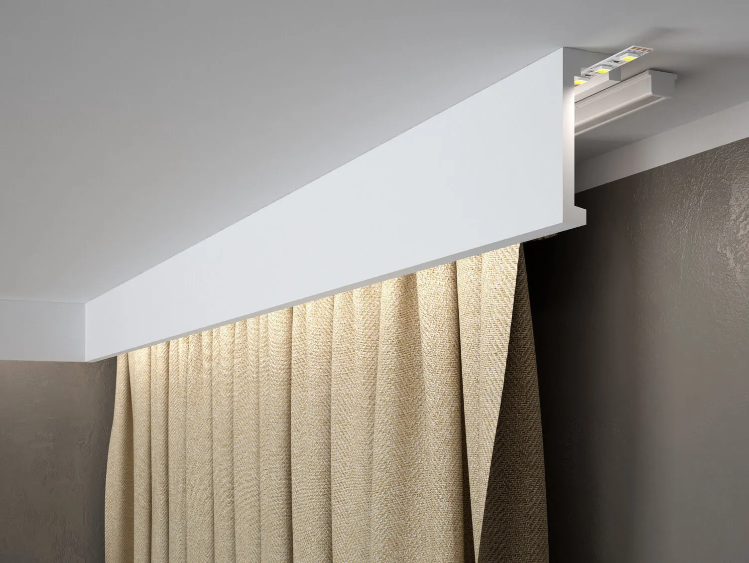 Profile pentru draperii - Profil mascare draperie QL026