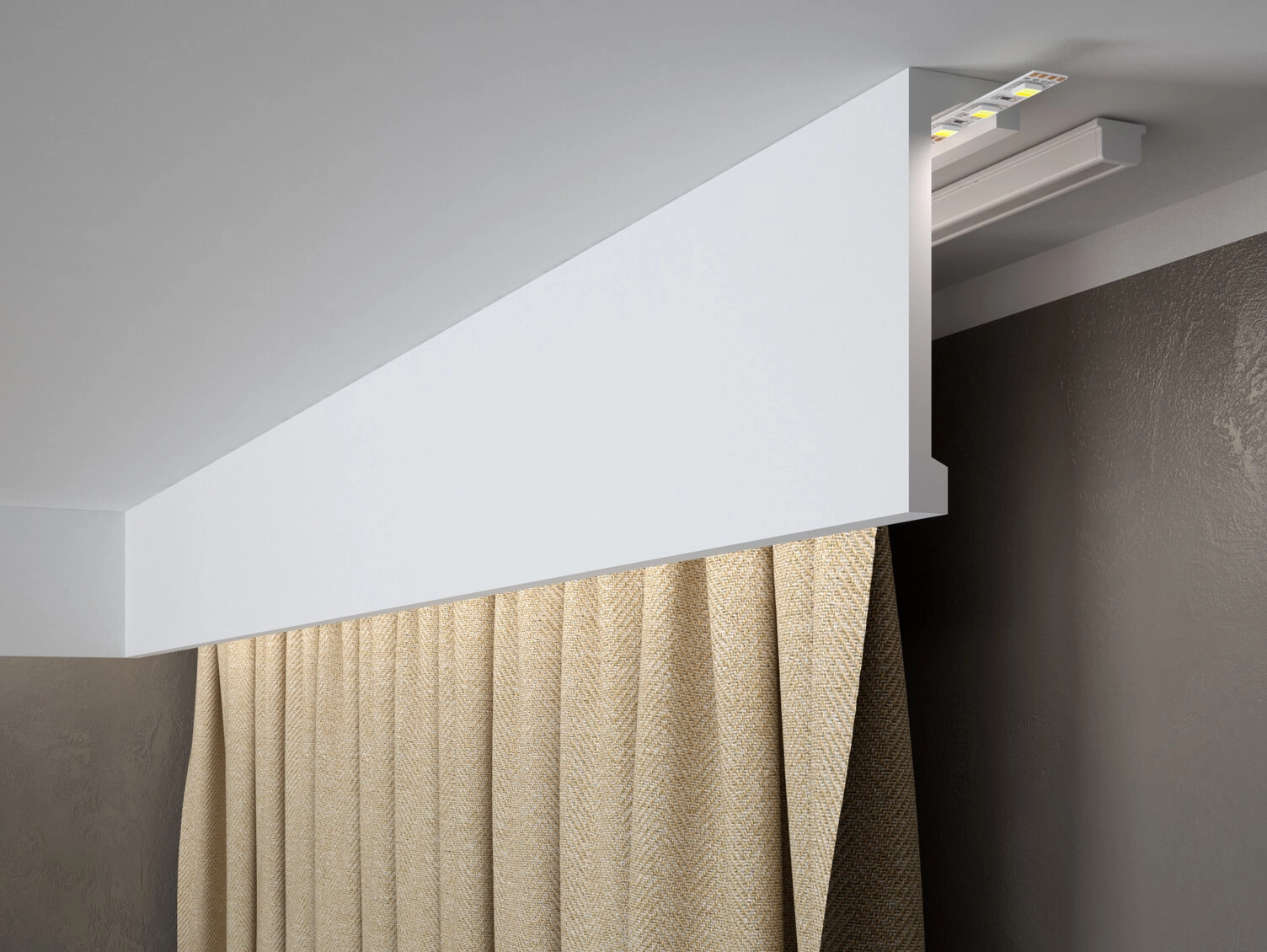 Profile pentru draperii - Profil mascare draperie QL036