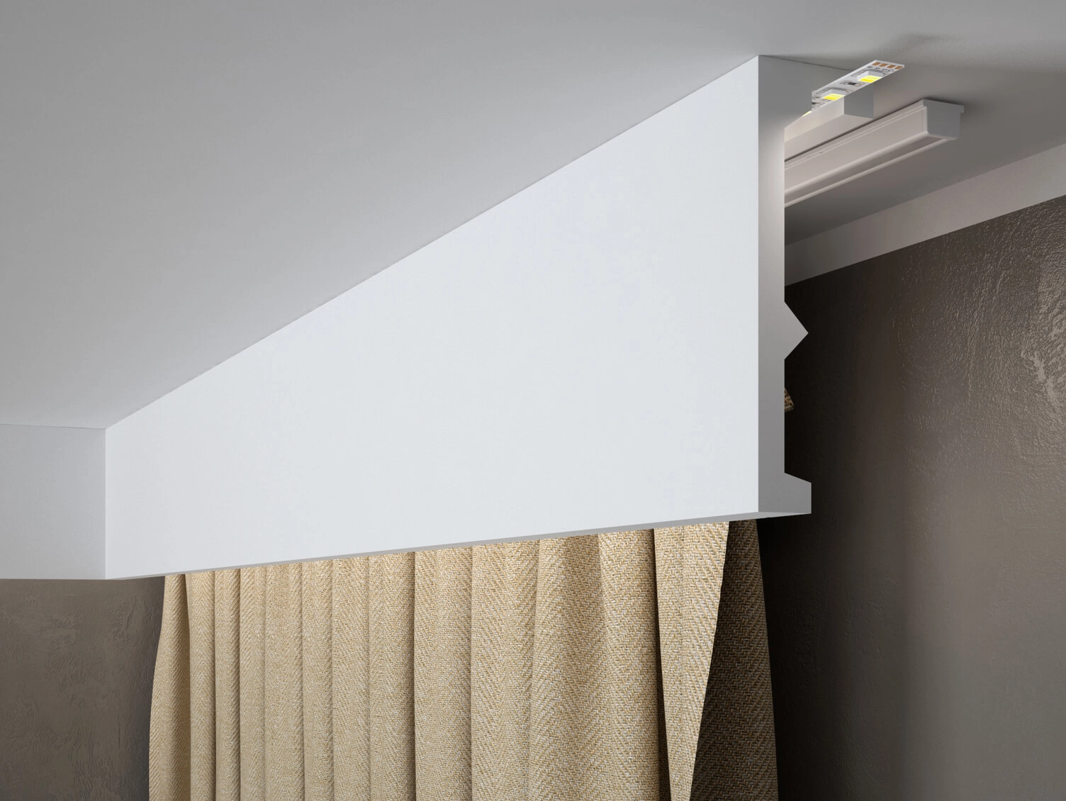 Profile pentru draperii - Profil mascare draperie QL056T