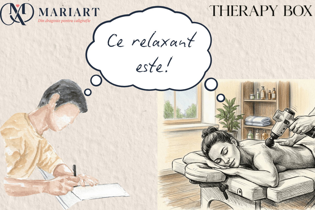 Caligrafia și masajul - două forme diferite, același scop: relaxarea