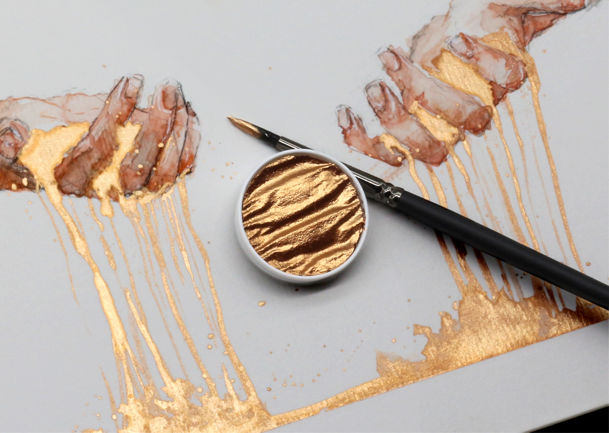 Acuarela pictura sau cerneala caligrafie?