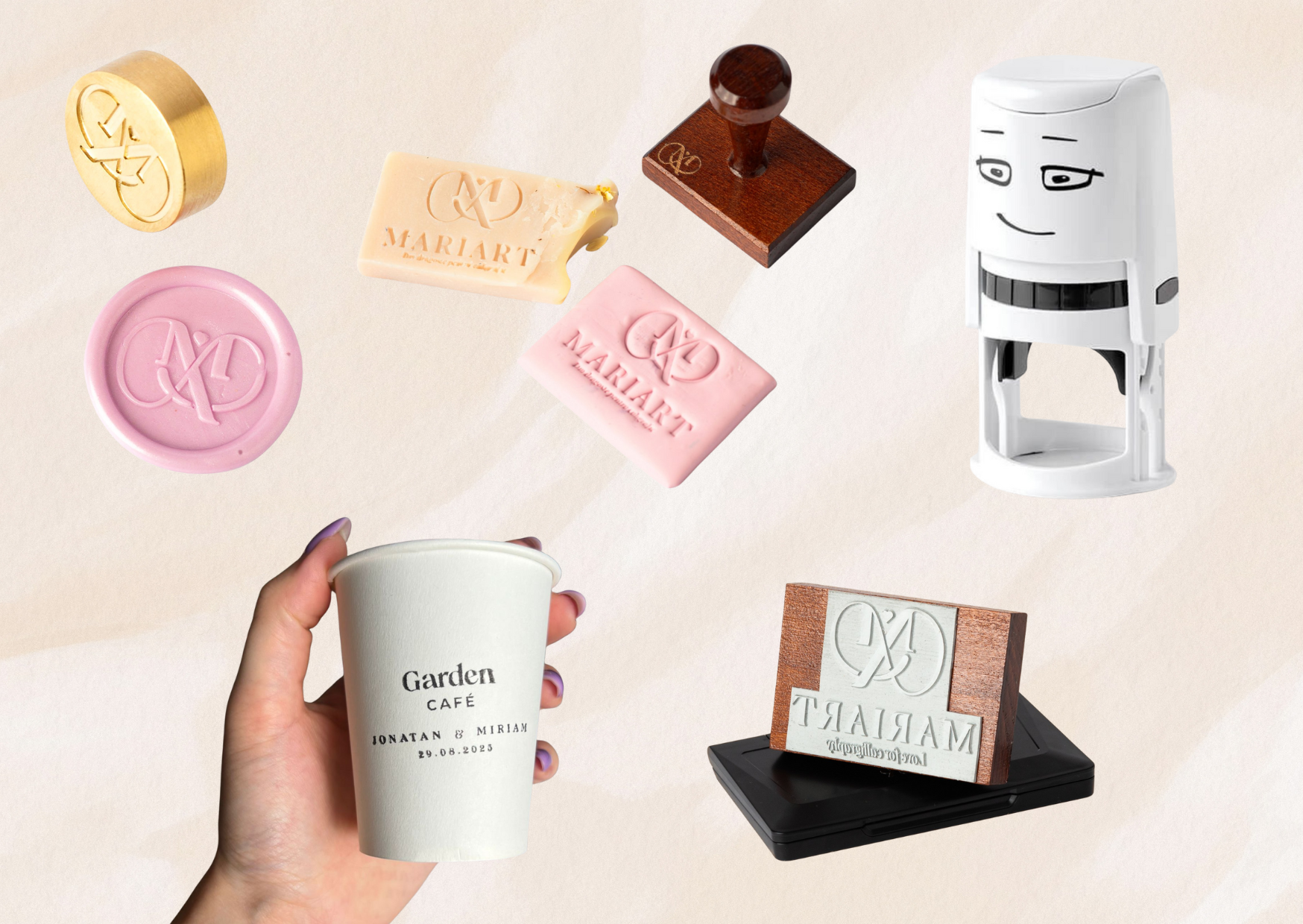 Ștampile personalizate: 5 soluții accesibile pentru afaceri și proiecte handmade