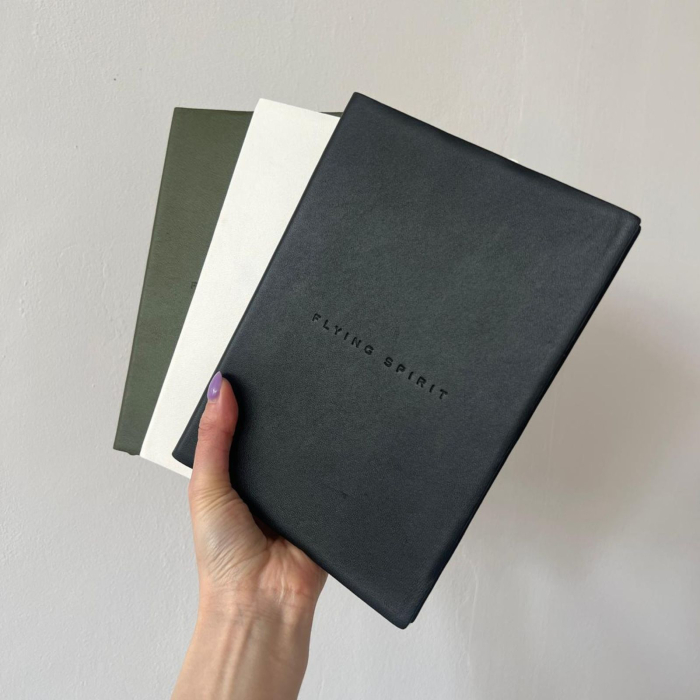 Agenda premium din piele naturală de miel, 90 g/mp, 90 file dictando, A5, Flying Spirit - Clairefontaine [10]