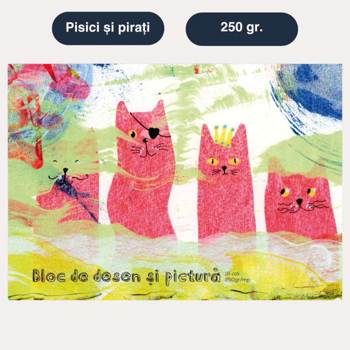 Bloc de desen A4, 16 file, hartie pentru desen, pictura scoala, diverse grosimi [5]