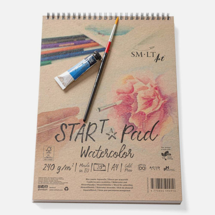 Bloc desen hartie texturata watercolor, cold press, 240 g/mp, 20 File - SMLT START [5]