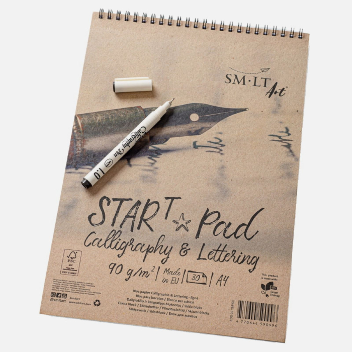 Bloc hartie cu liniatura speciala caligrafie copperplate si moderna, hartie neteda 90 g/mp, 30 File - SMLT START [4]