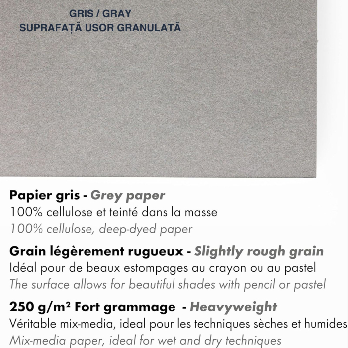 Bloc hartie mix media, multi technique, 6 culori x 4 foi, 250 g, A4-A3, Paint On - Clairefontaine [5]