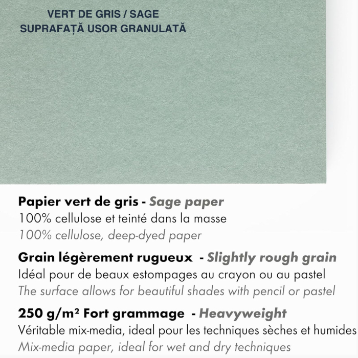 Bloc hartie mix media, multi technique, 6 culori x 4 foi, 250 g, A4-A3, Paint On - Clairefontaine [8]