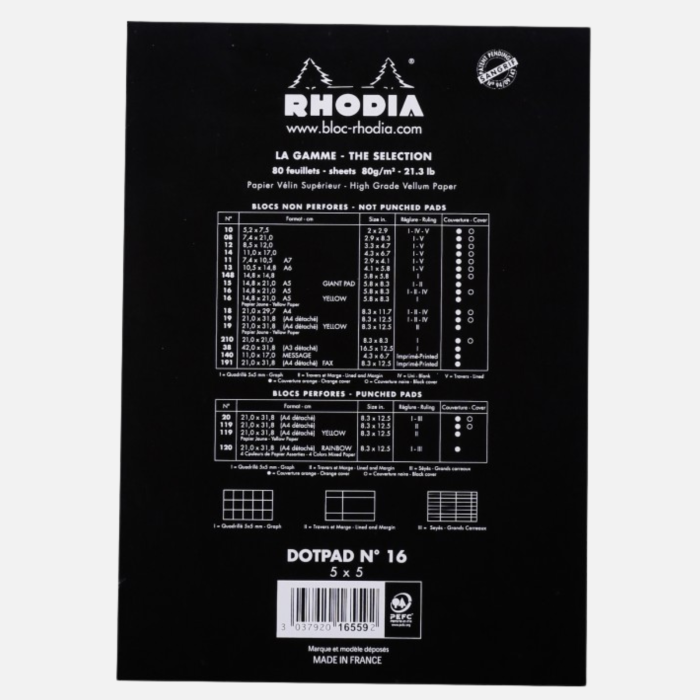 Blocnotes Rhodia Basics pentru notite si schite, 80 file, A5 - liniatura punctata [3]