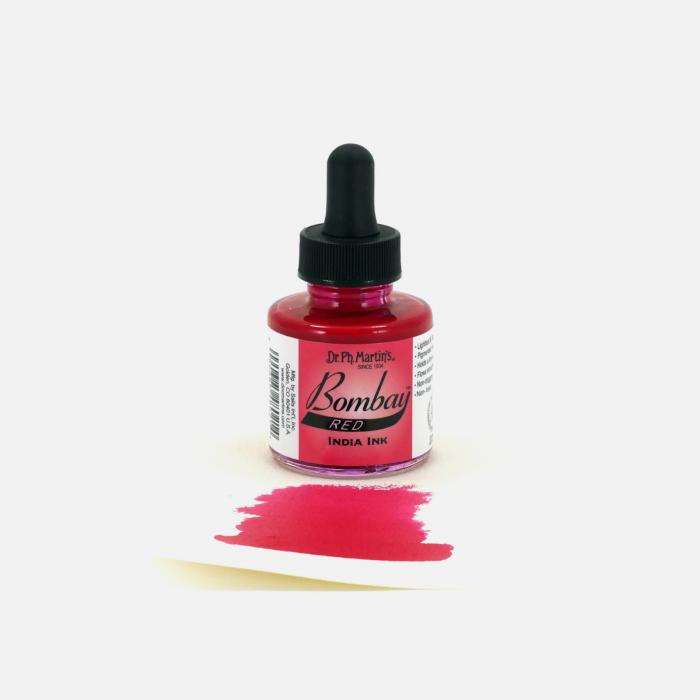 Cerneala caligrafie roșie Bombay India Ink Red [2]