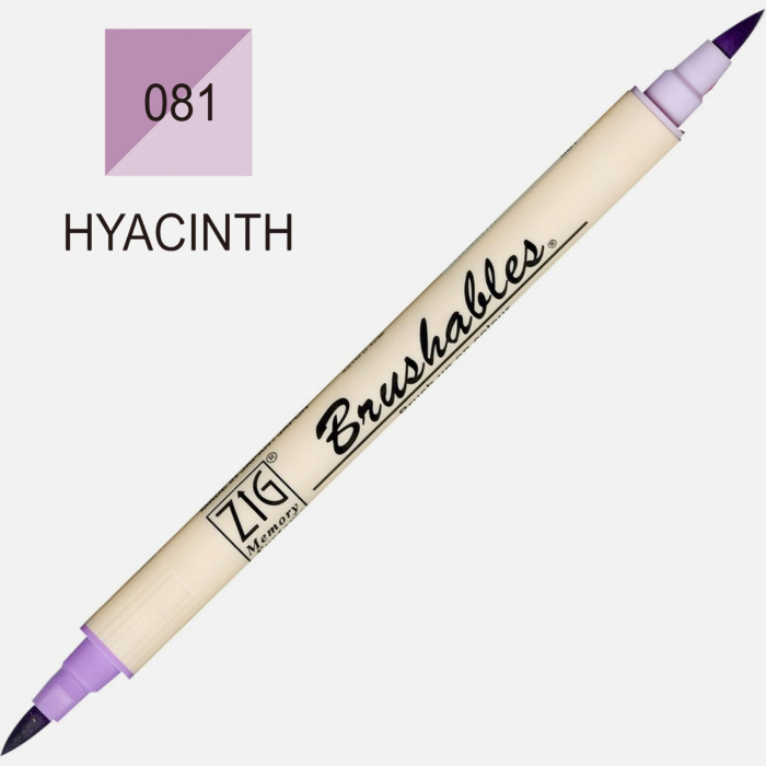 Brush pen Kuretake ZIG Brushables, 2 culori in 1 - Hyacinth [2]
