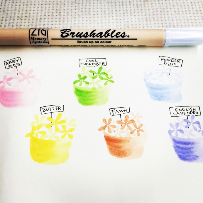 Brush pen Kuretake ZIG Brushables, 2 culori in 1 - Pure black [5]