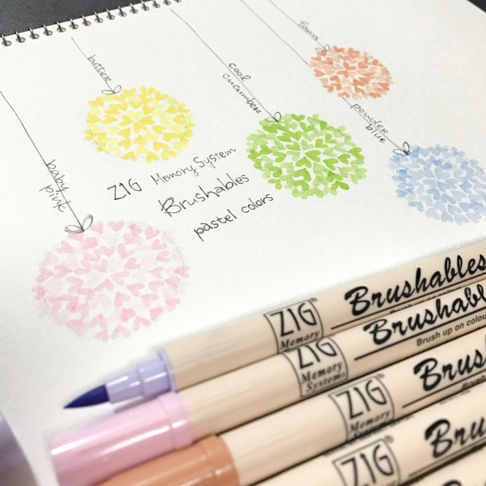 Brush pen Kuretake ZIG Brushables, 2 culori in 1 - Pure Yellow [8]