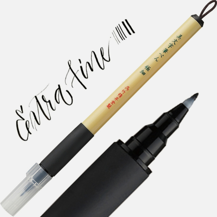 Brush pen negru pentru caligrafie Kuretake Bimoji Fude Pen [9]